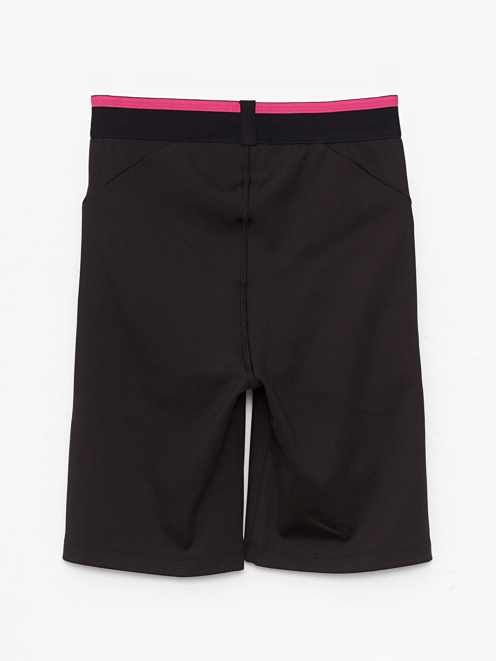 Women's Elastic Waist Plain Biker Shorts Leggings-6