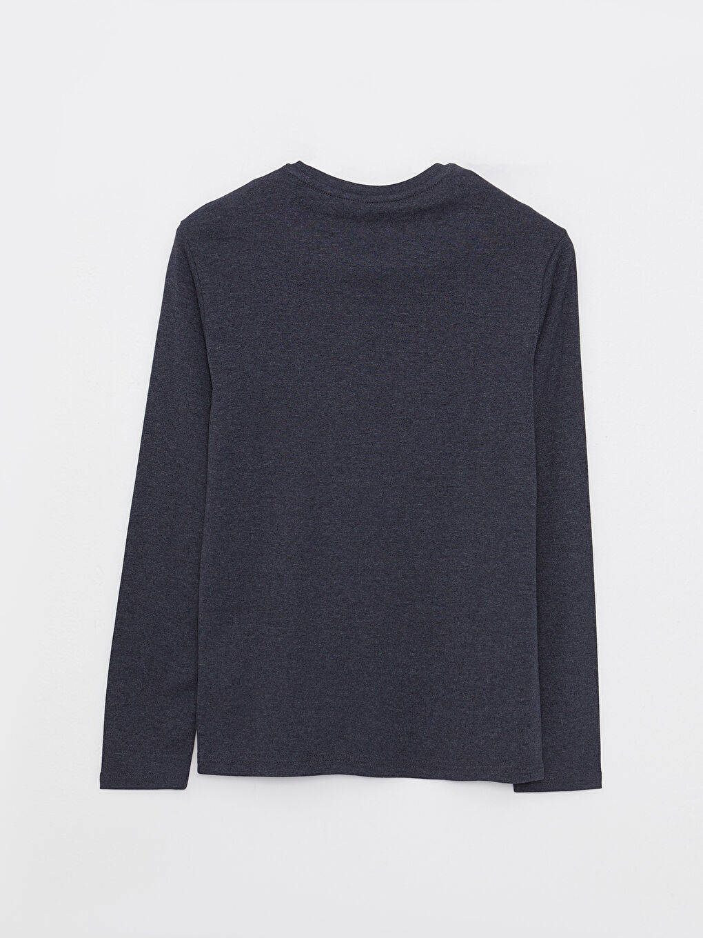 Antrasit Bisiklet Yaka Uzun Kollu Penye Erkek Tişört-6