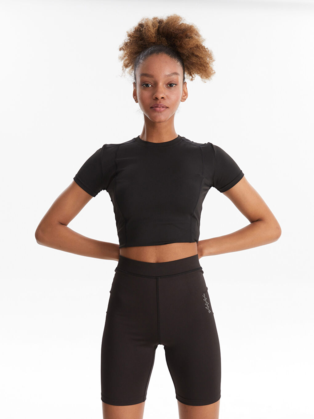 XSIDE ACTIVE Women's Elastic Waist Printed Biker Leggings -S2JG03Z8-RQN