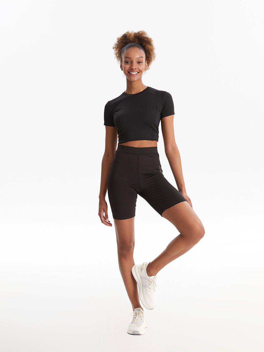 XSIDE ACTIVE Women's Elastic Waist Printed Biker Leggings -S2JG03Z8-RQN