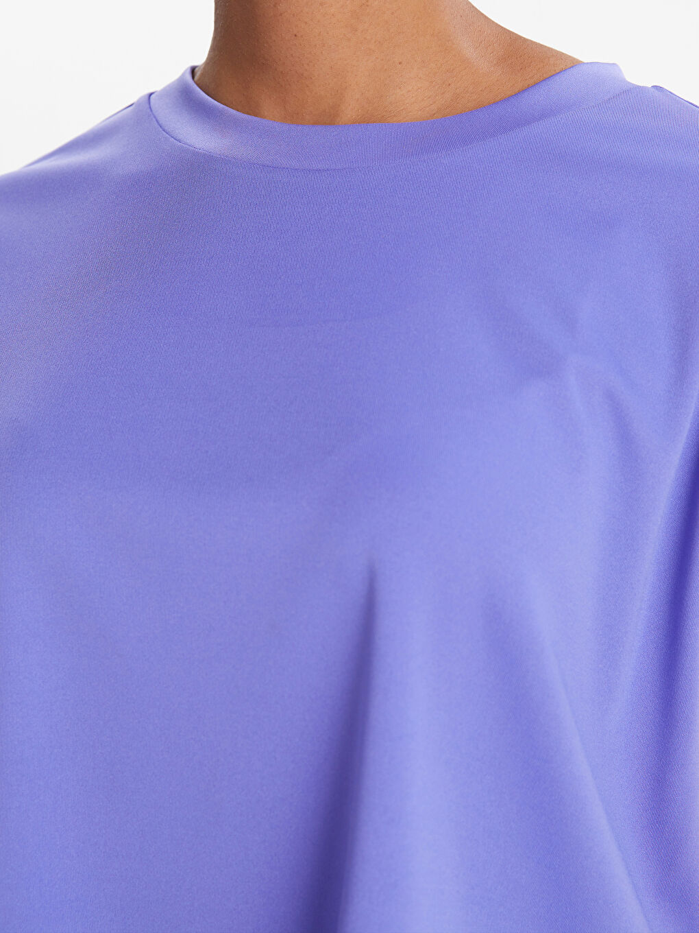 LCW SPORT Crew Neck Plain Short Sleeve Women's Sports T-Shirt -S2JG04Z8-SGF