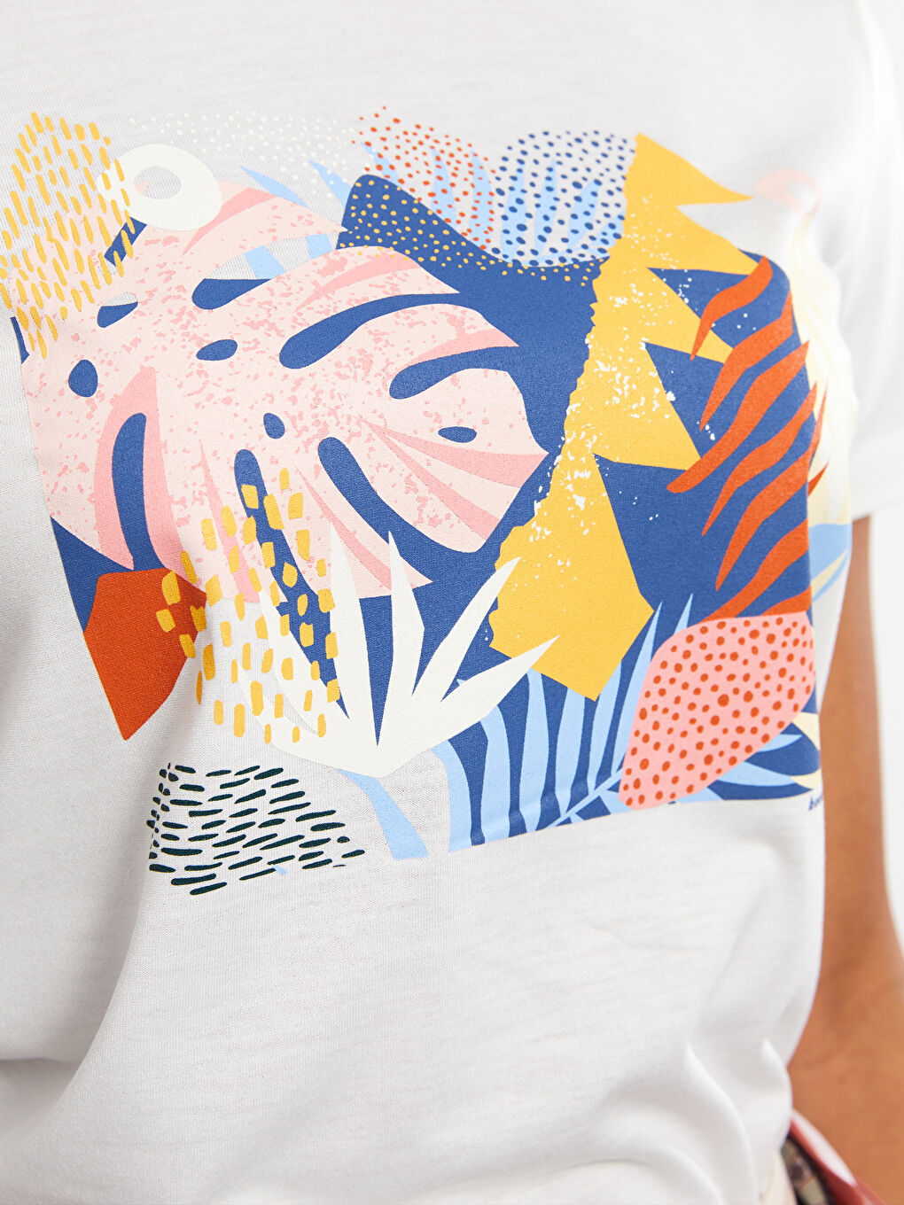 Crew Neck Printed Short Sleeve Women's T-Shirt-2