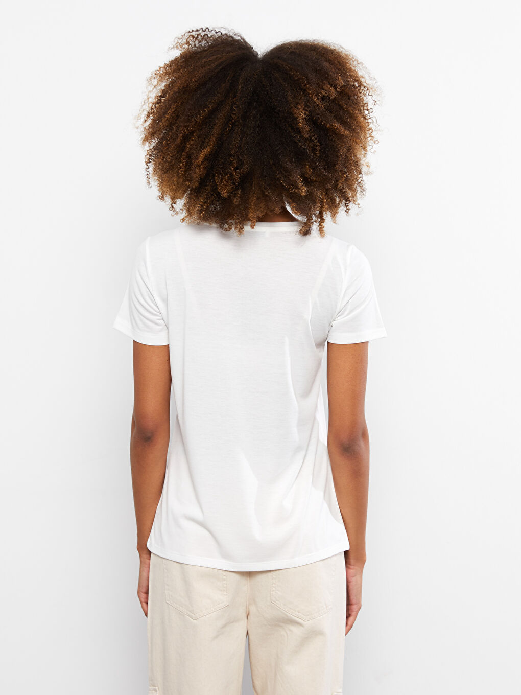 Crew Neck Printed Short Sleeve Women's T-Shirt-3