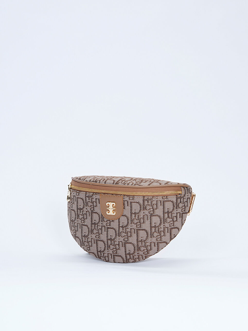 Kahverengi Baskılı Kadın Bel Çantası-2