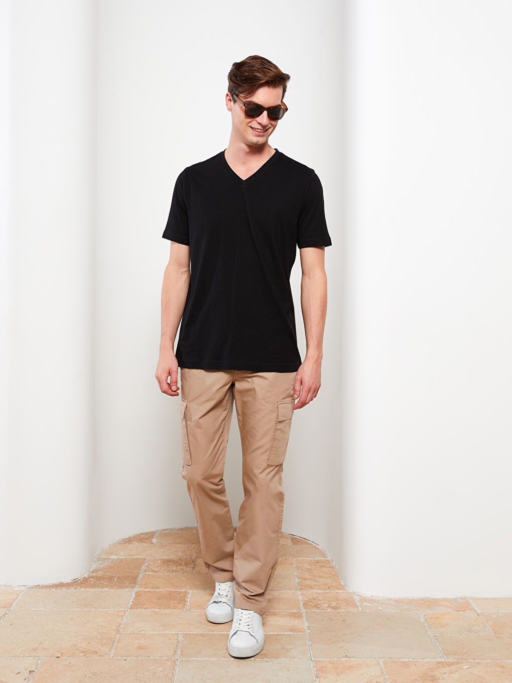 LCWAIKIKI Classic Rahat Kalıp Gabardin Erkek Kargo Pantolon -S2JG72Z8-S2R