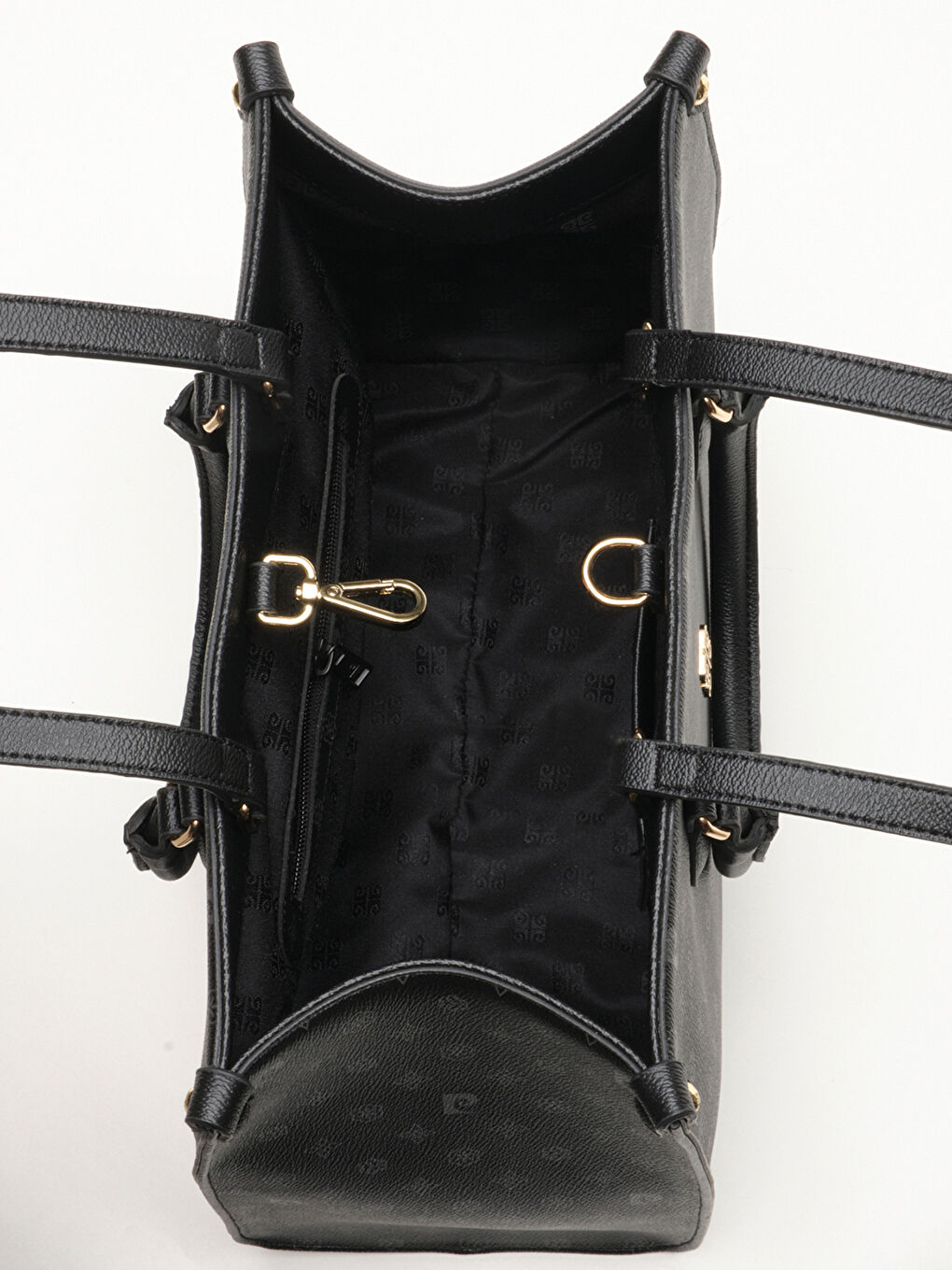 Siyah Logolu Kadın Kol Çantası-4