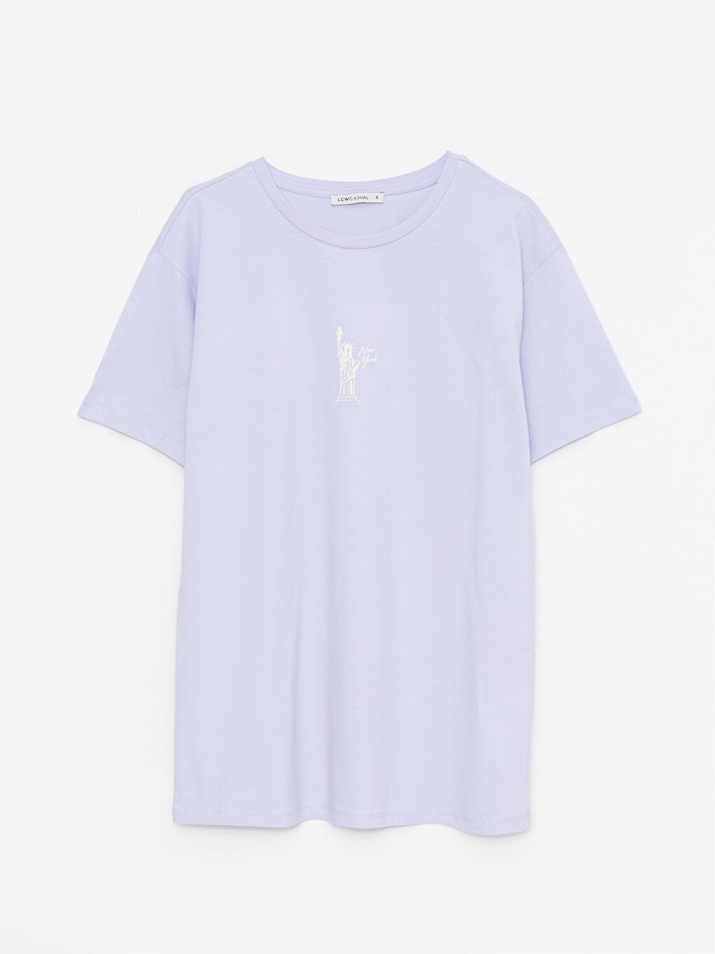 LCW Vision T-shirt en Coton à Manches Courtes Imprimé à Col Rond pour Femmes -S2JI69Z8-G7S