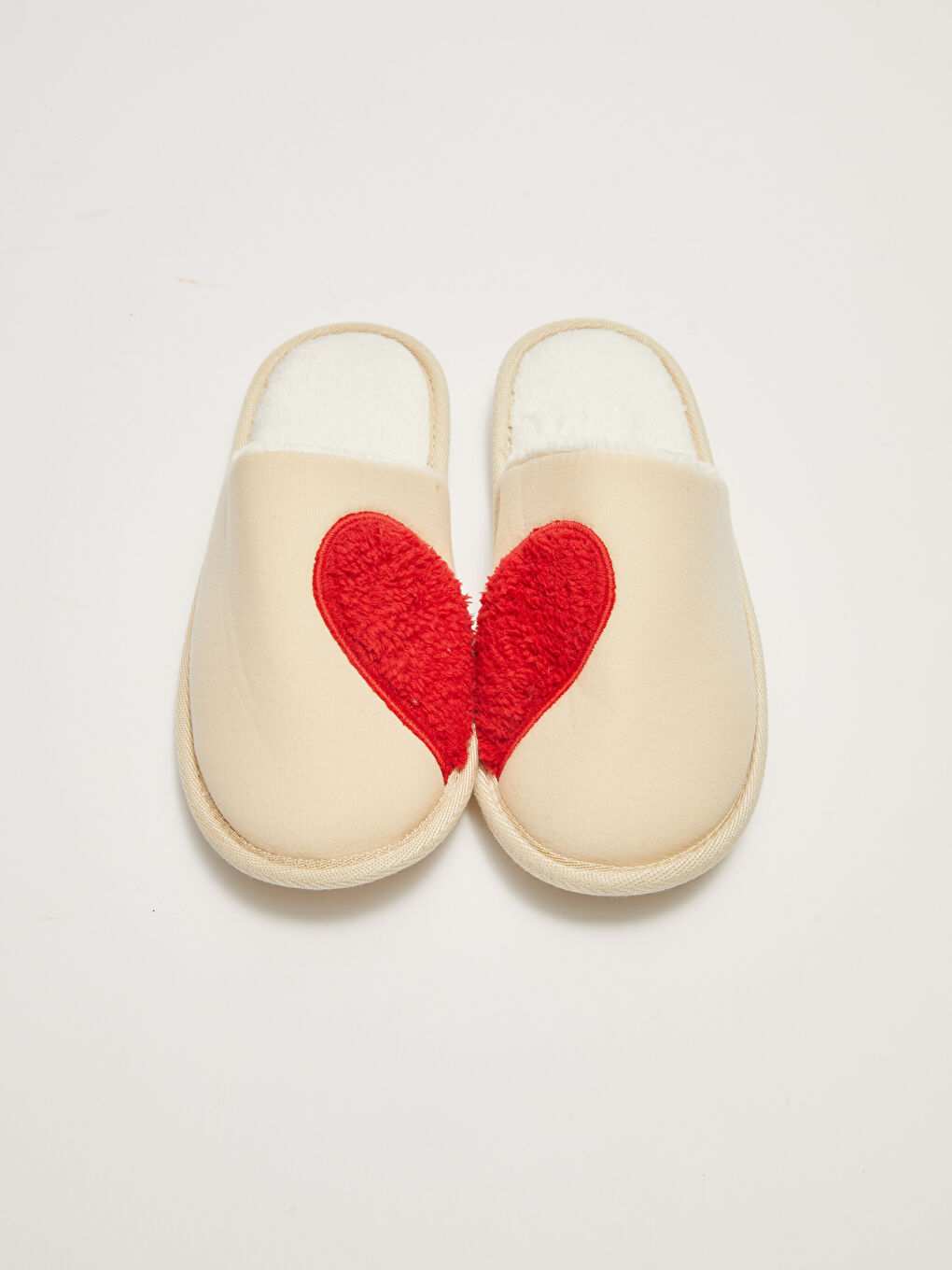 Bej Kalp Aplikeli Kadın Ev Terliği-2