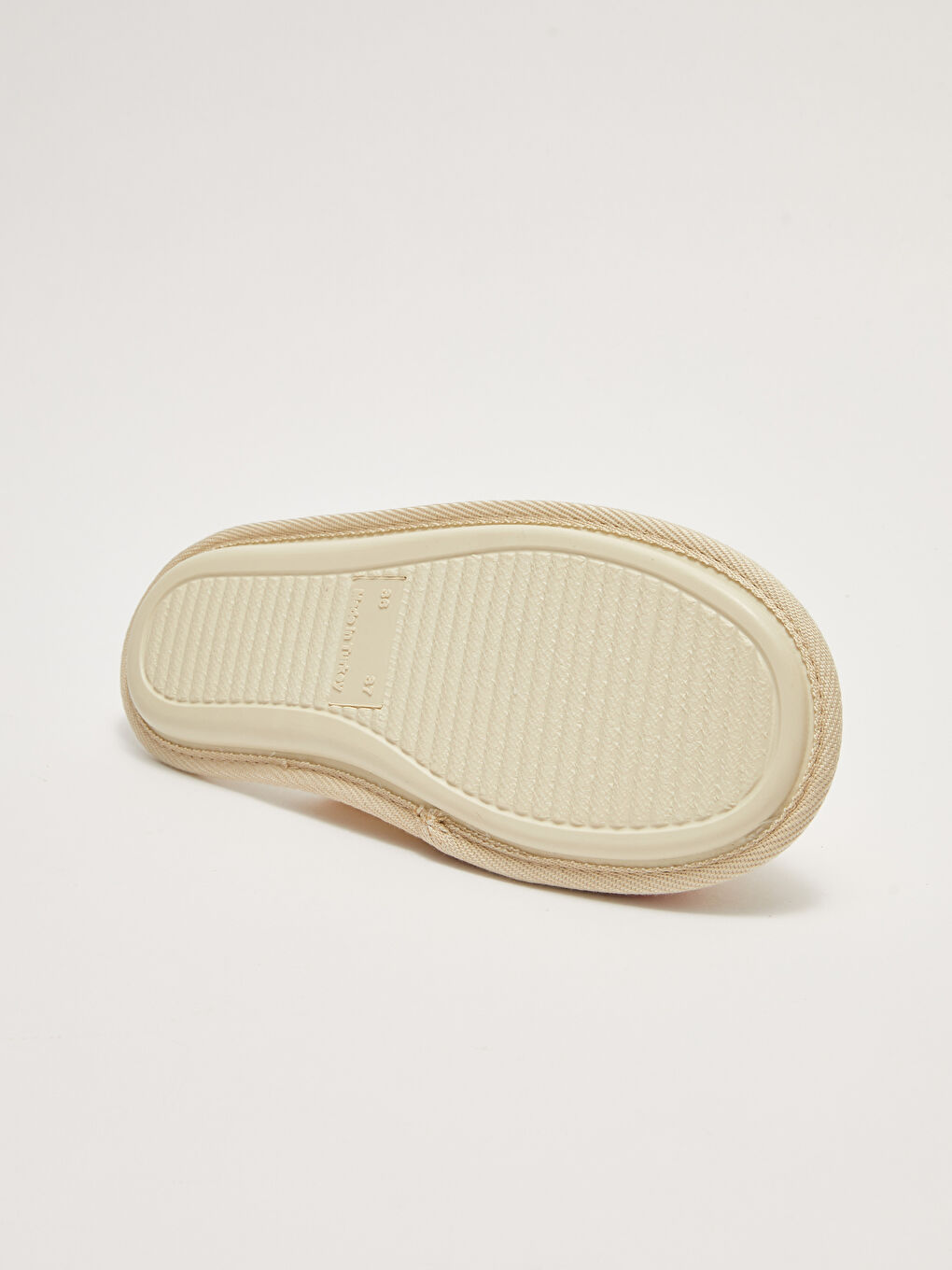 Bej Kalp Aplikeli Kadın Ev Terliği-3