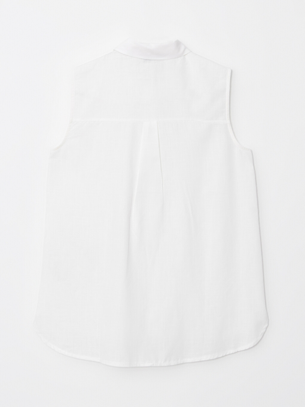 Front Button Closure Embroidered Sleeveless Cotton Women's Shirt-7