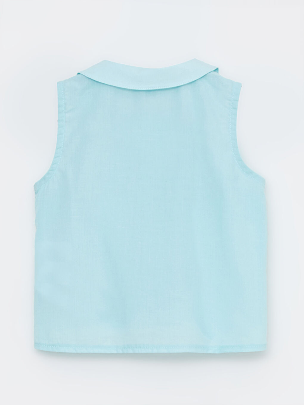 قميص بنت صغيرة قطن أساسي بياقة بيتر بان-1