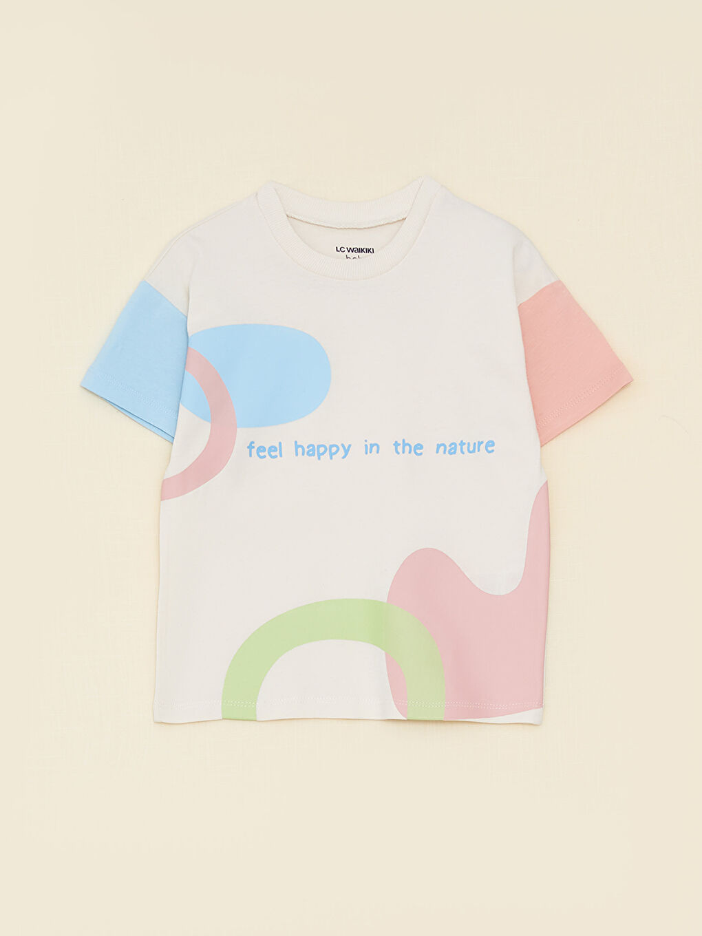 Crew Neck Short Sleeve Printed Baby Boys' T-Shirt