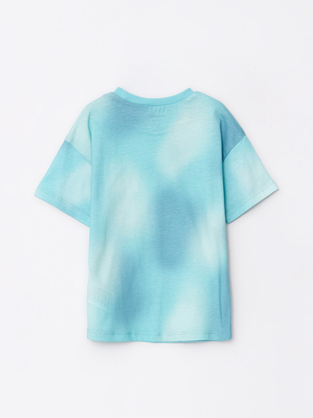 Mavi Bisiklet Yaka Kısa Kol Baskılı Pamuklu Erkek Bebek Tişört-1