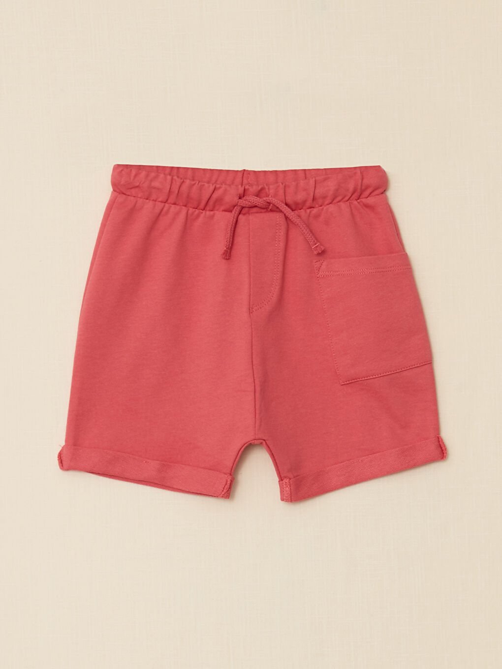 Ekru Bisiklet Yaka Kısa Kollu Erkek Bebek Tişört ve Şort 2'li Takım-4