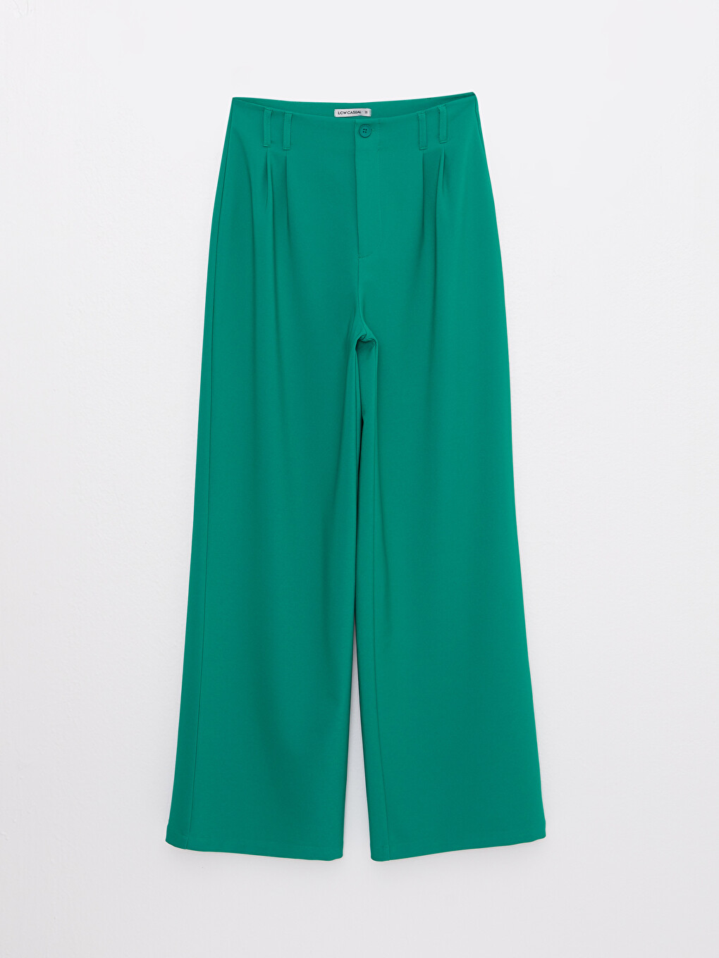 Bequeme Passform Schlichte Weite Beine Damenhosen-5