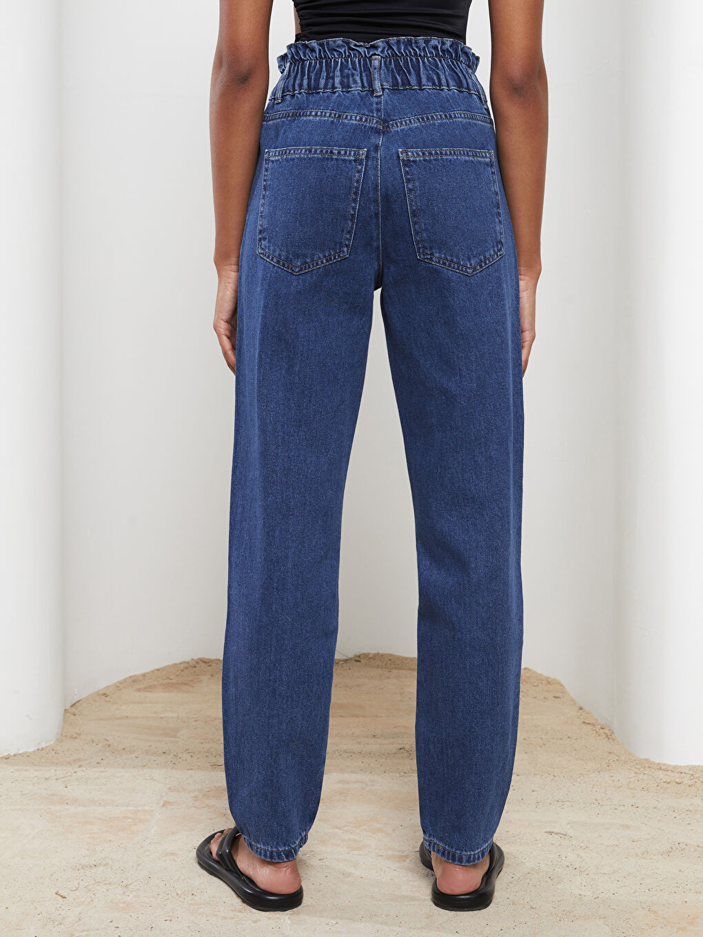 LCW Jeans Hoch taillierte Slouchy-Jeans mit Taschen-Details für Damen -S2JM37Z8-507