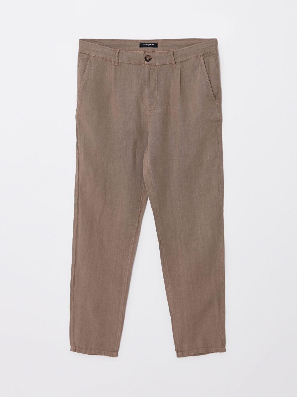 Kahverengi Standart Kalıp Erkek Pantolon-5