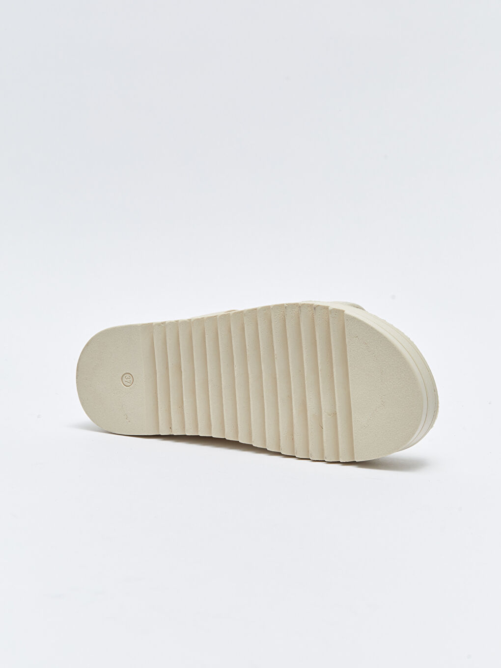 Әйелдерге арналған қалың табанды ілмекті егжей-тегжейлі жолақты сандалдар-3