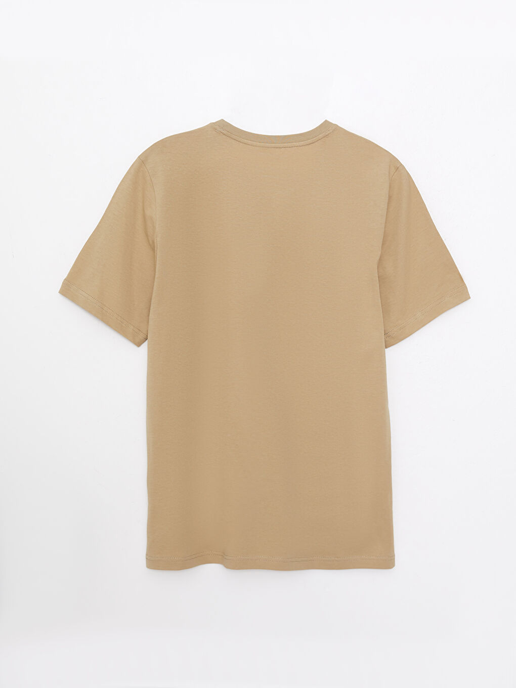 Haki Bisiklet Yaka Kısa Kollu Baskılı Penye Erkek Tişört-6