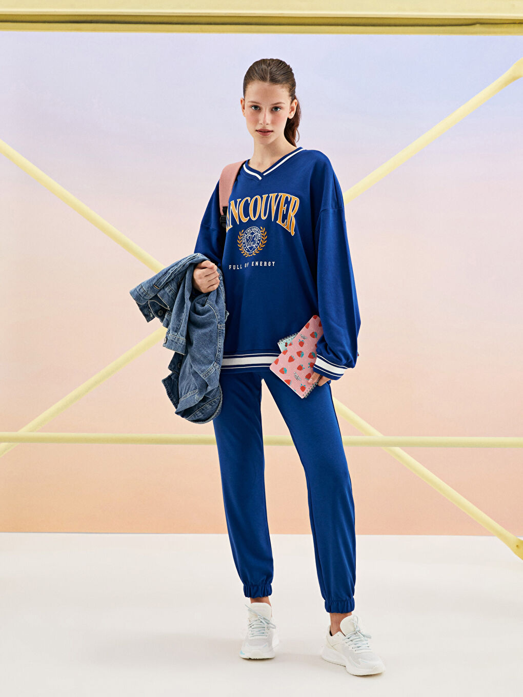 Elasticated Waist Printed Women's Jogger Sweatpants-7