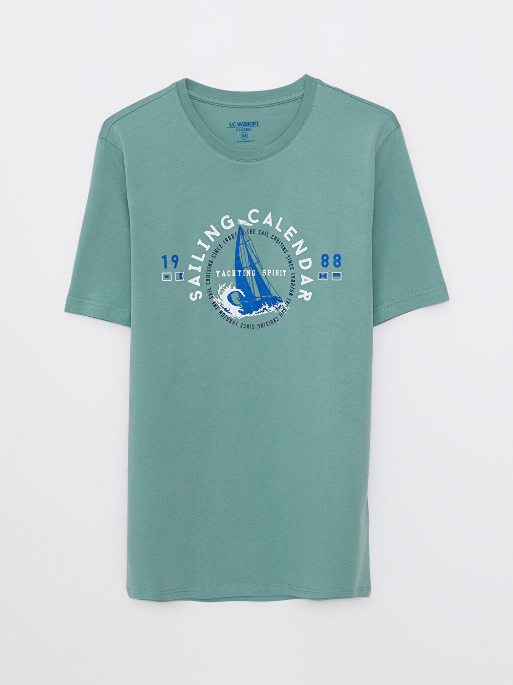 LC Waikiki Crew Neck Short Sleeve Printed Combed Cotton Men's T-shirt -S2JN30Z8-QND