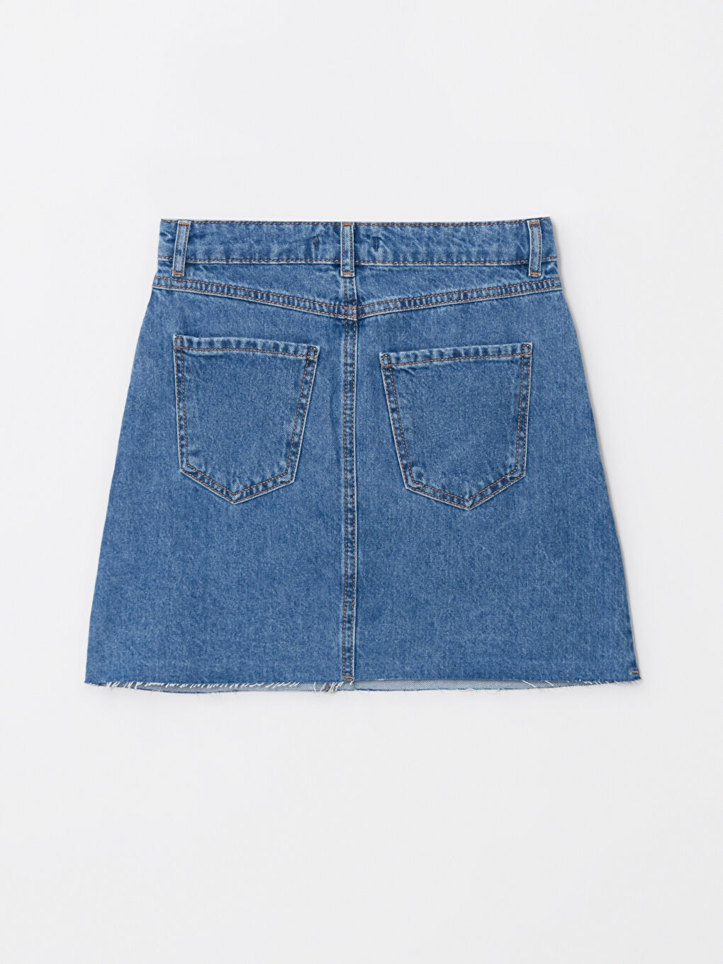 Standard Fit Plain Pocket Detailed Women's Jean Skirt -S2JN37Z8-Q6L