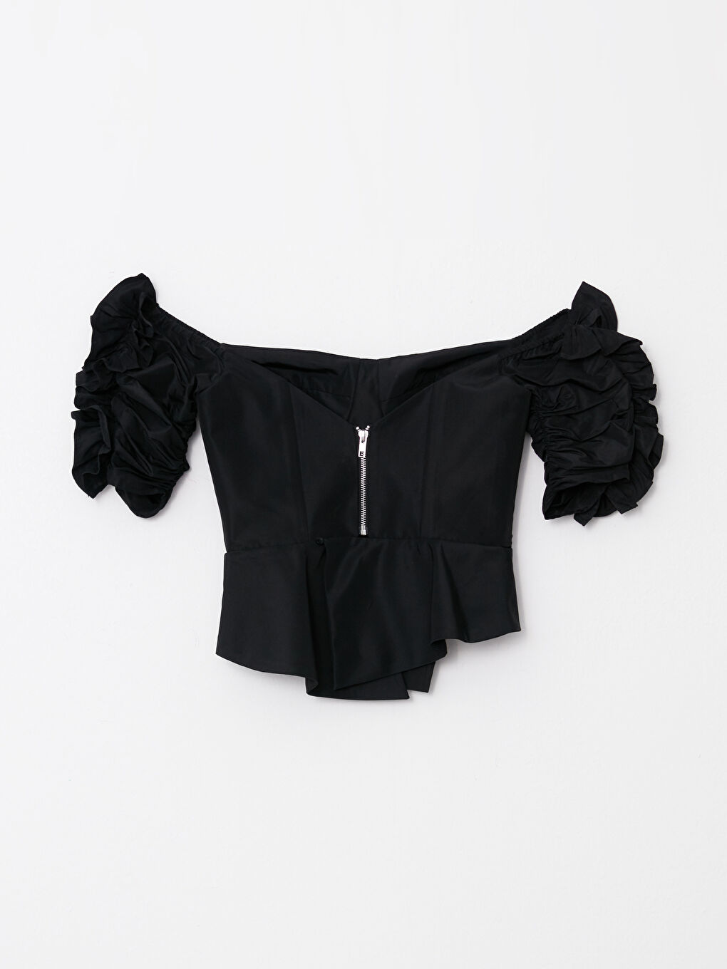 Siyah Kayık Yaka Kadın Bluz-9