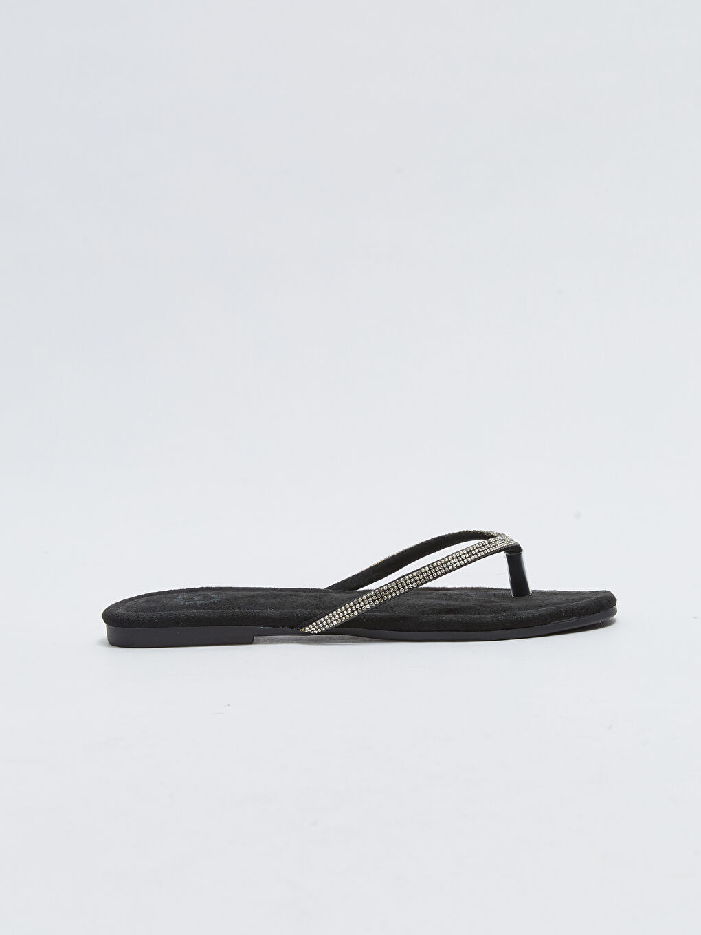 Siyah Taş Detaylı Kadın Parmak Arası Terlik-1