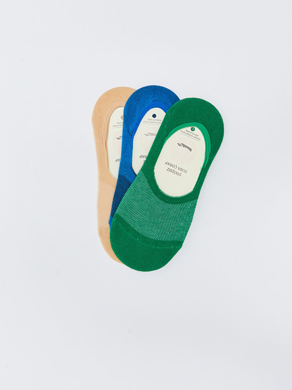 Pembe Kadın Düz Babet Çorap 3'lü