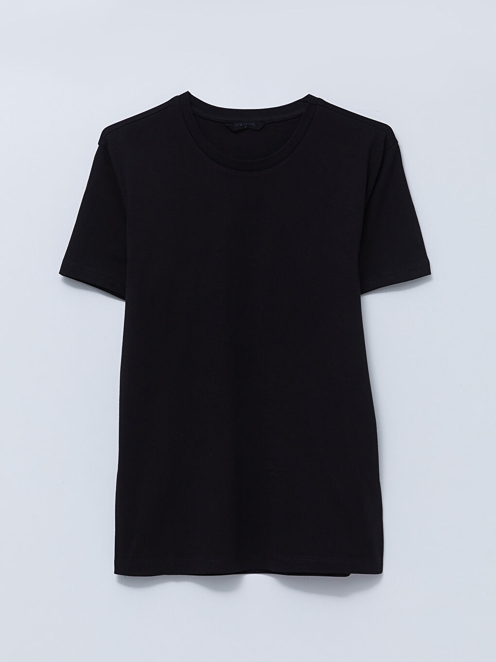 Rundhalsausschnitt Kurzarm Basic T-Shirt aus gekämmter Baumwolle für Herren-5