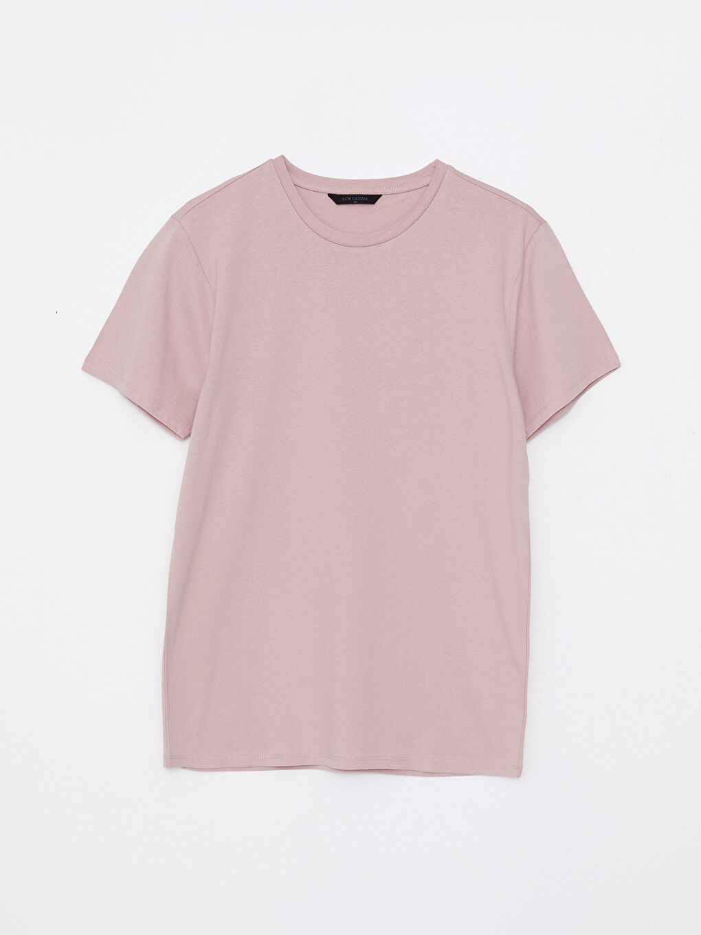 تيشيرت رجالي ياقة دائرية كم قصير قطن ممشط أساسي-5