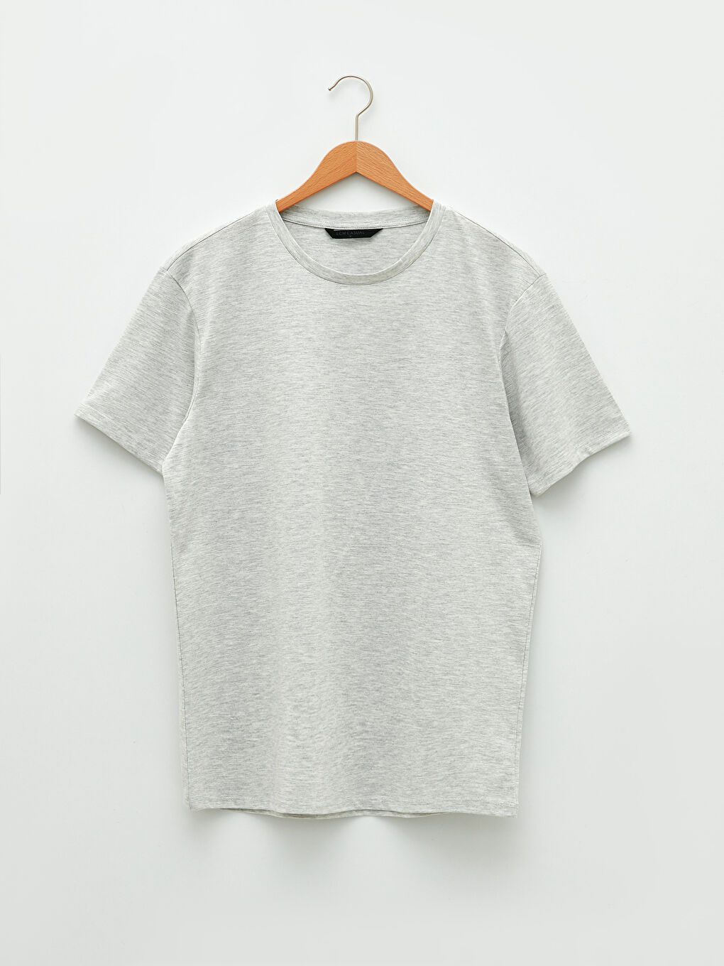 تيشيرت رجالي ياقة دائرية كم قصير قطن ممشط أساسي-5