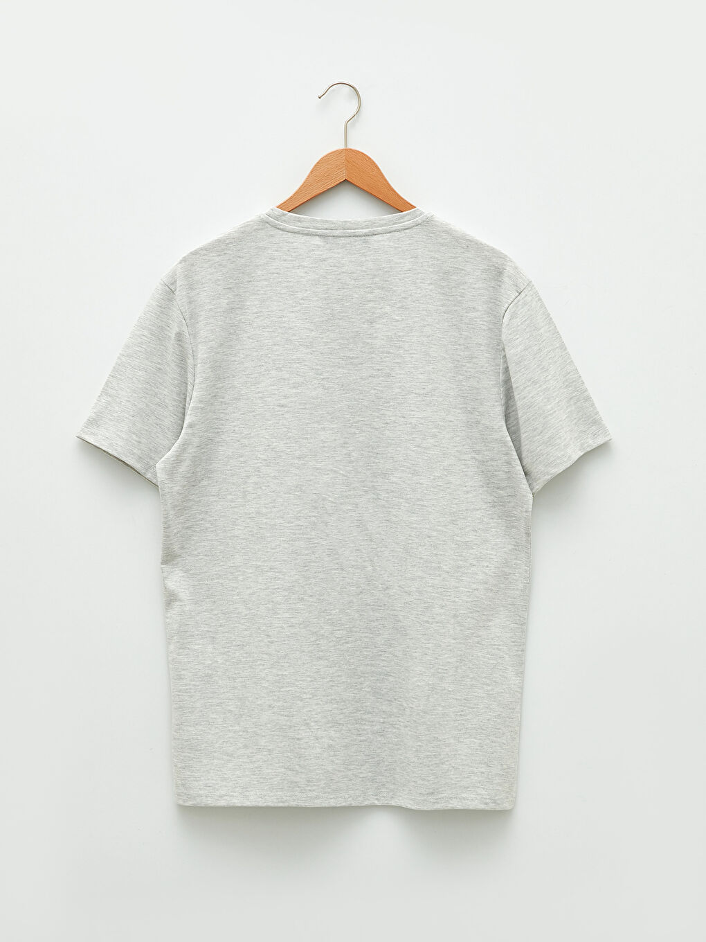 تيشيرت رجالي ياقة دائرية كم قصير قطن ممشط أساسي-6