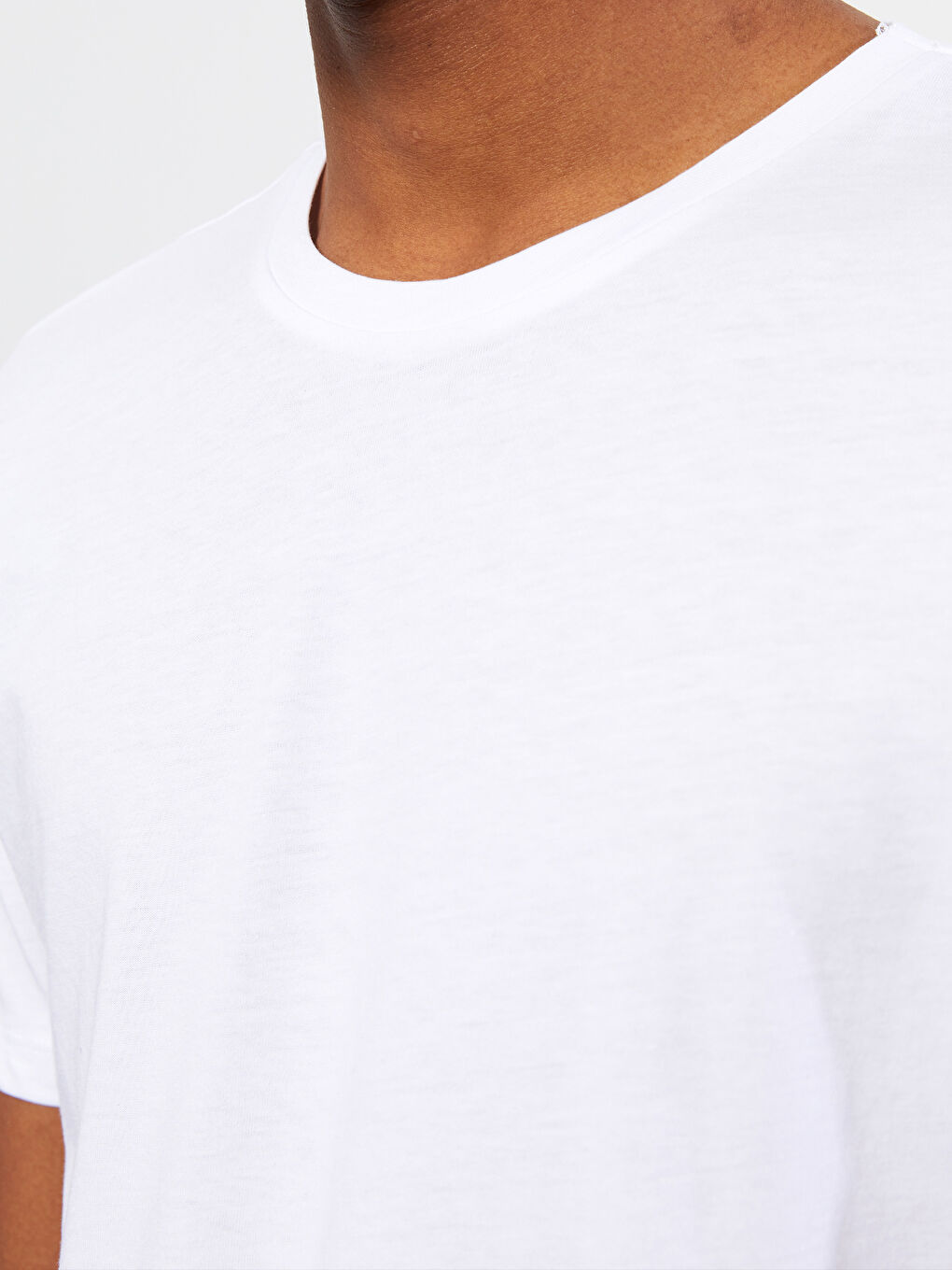 XSIDE T-shirt Basique en Coton Peigné à Manches Courtes et Col Rond pour Hommes -S2JP19Z8-Q6K