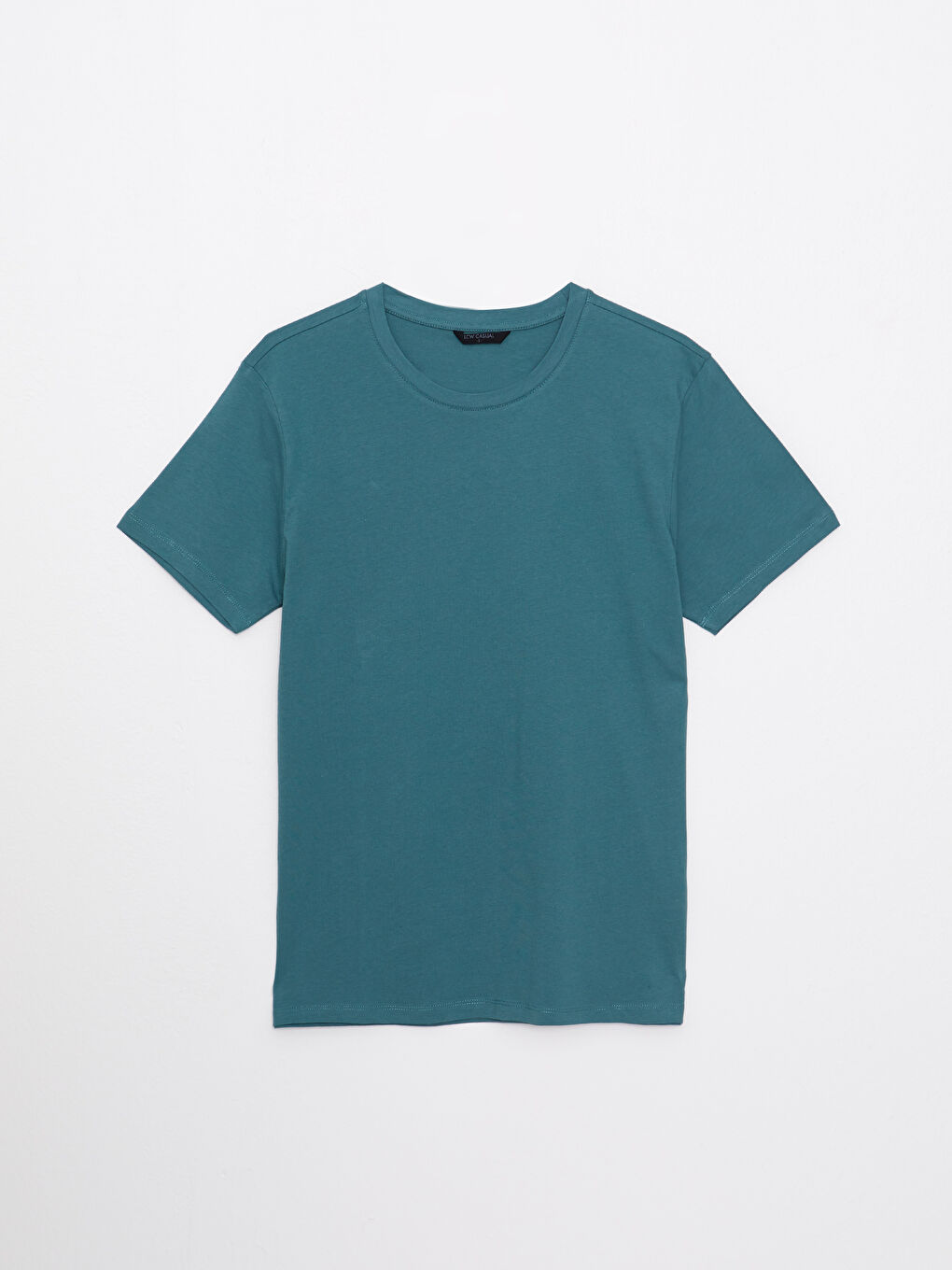 Crew Neck Short Sleeve Basic Combed Cotton Men's T-shirt-5