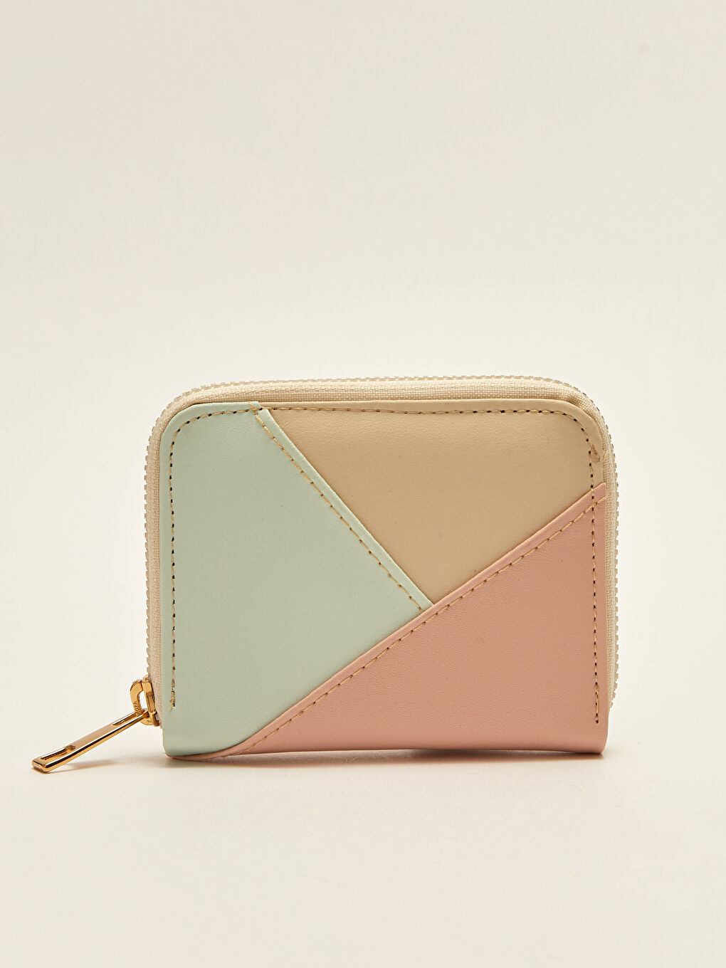 Leather Look Color Block Women's Wallet