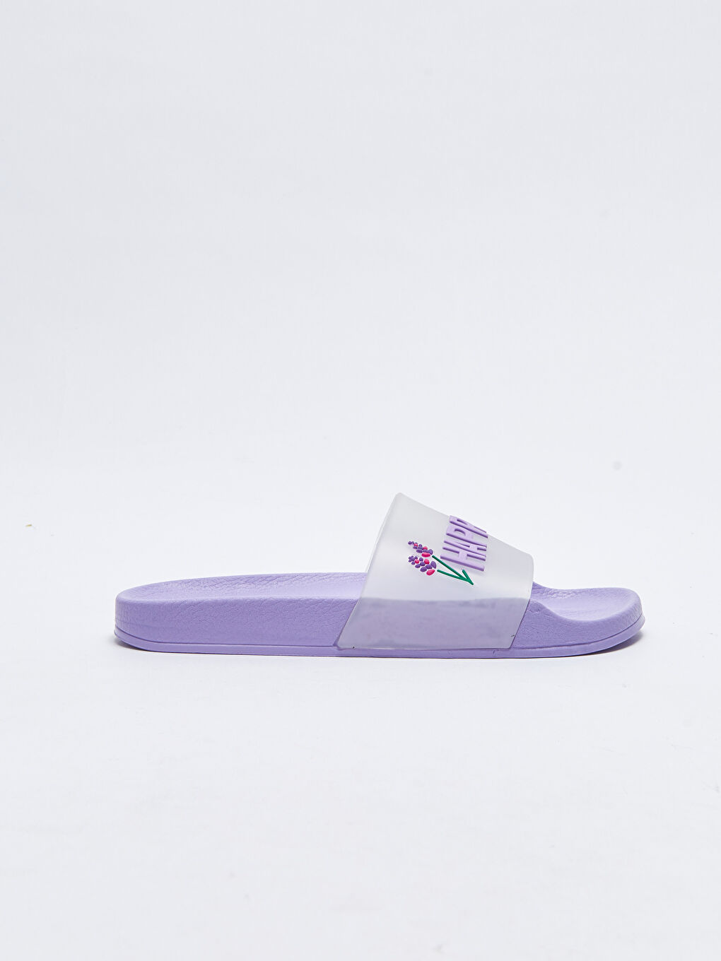 Letter Printed Single Band Women's Slippers-1