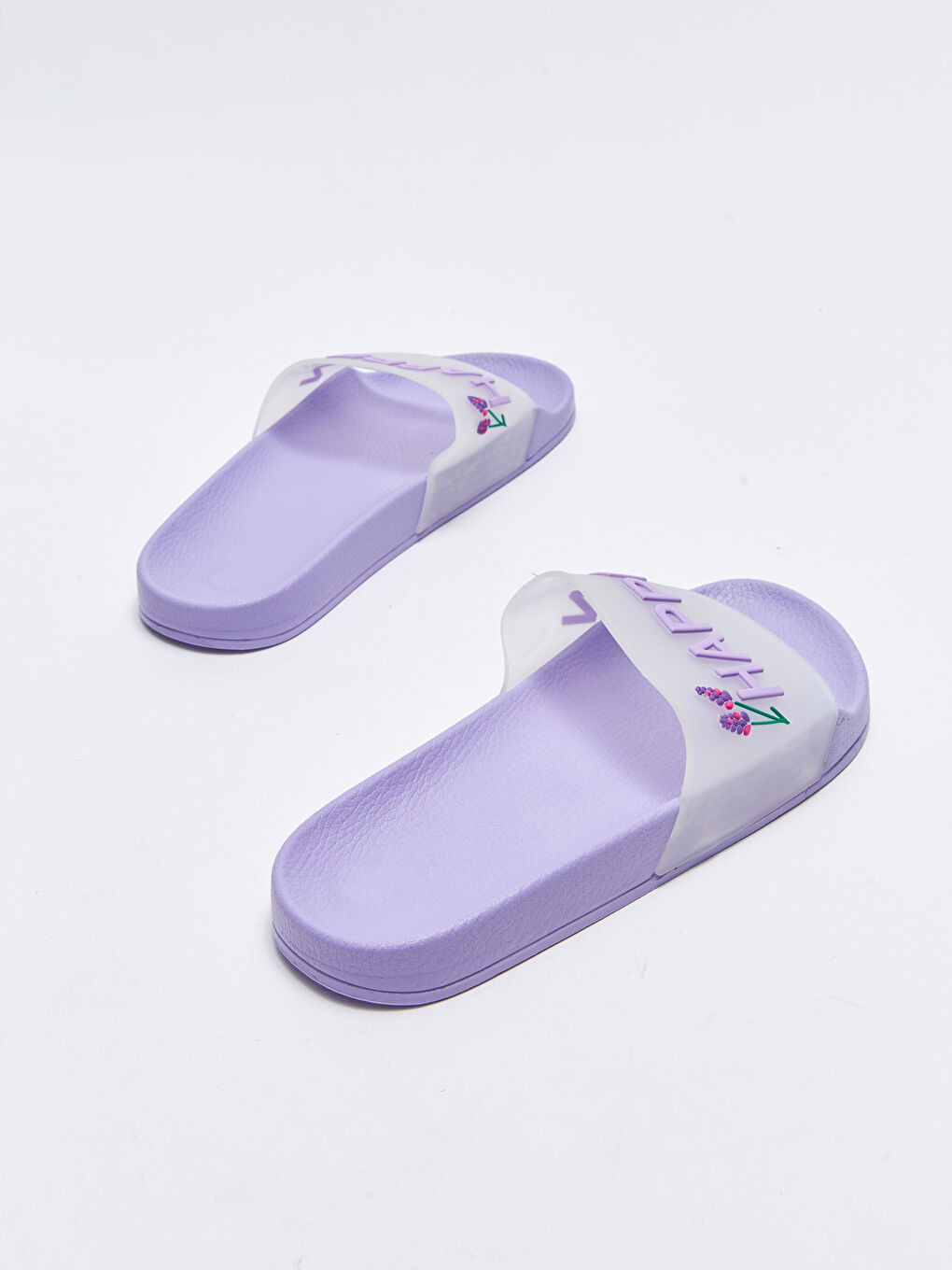 Letter Printed Single Band Women's Slippers-4