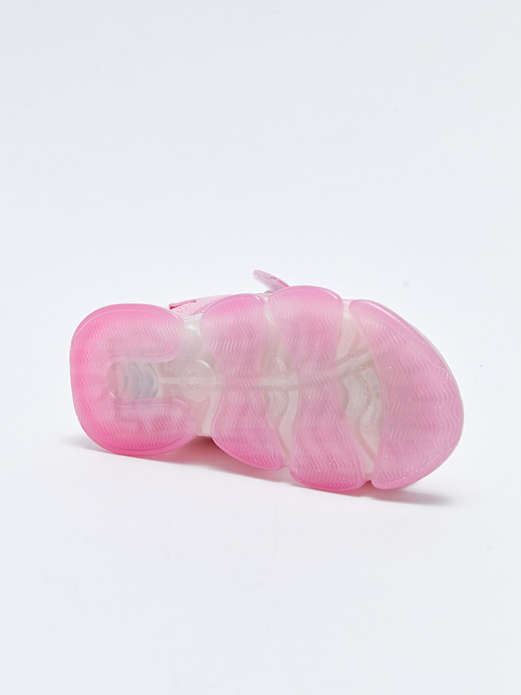 Pembe Işıklı Cırt Cırtlı Kız Çocuk Sandalet-4