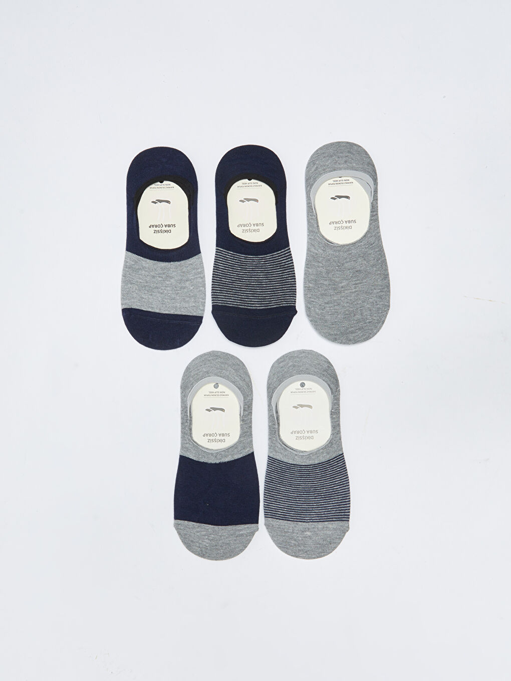 Karışık Çizgili Erkek Babet Çorap 5'li-1
