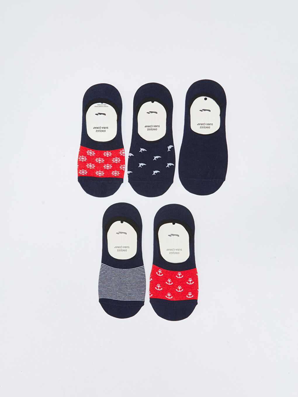 Karışık Desenli Erkek Babet Çorap 5'li-1