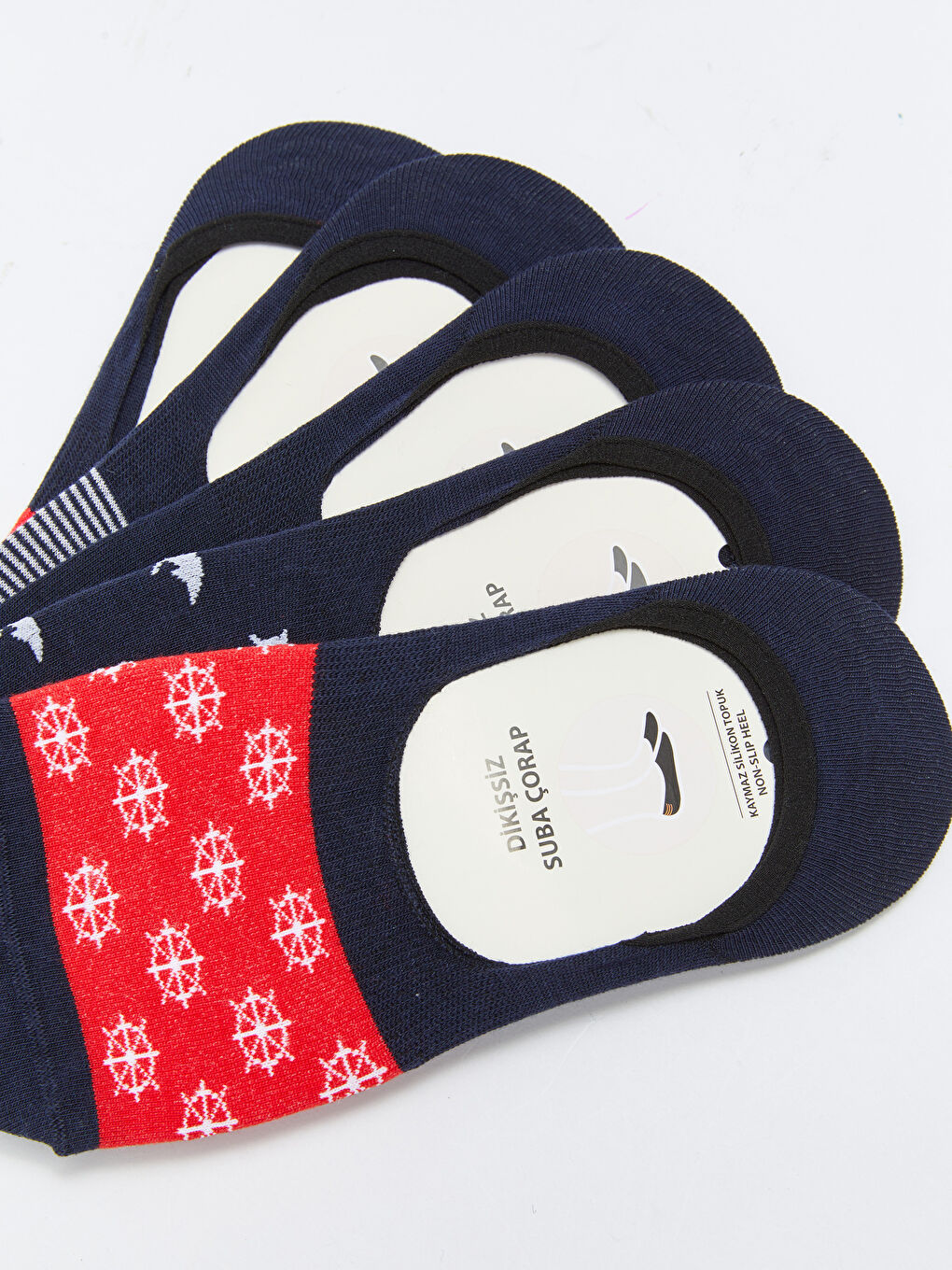 Karışık Desenli Erkek Babet Çorap 5'li-2