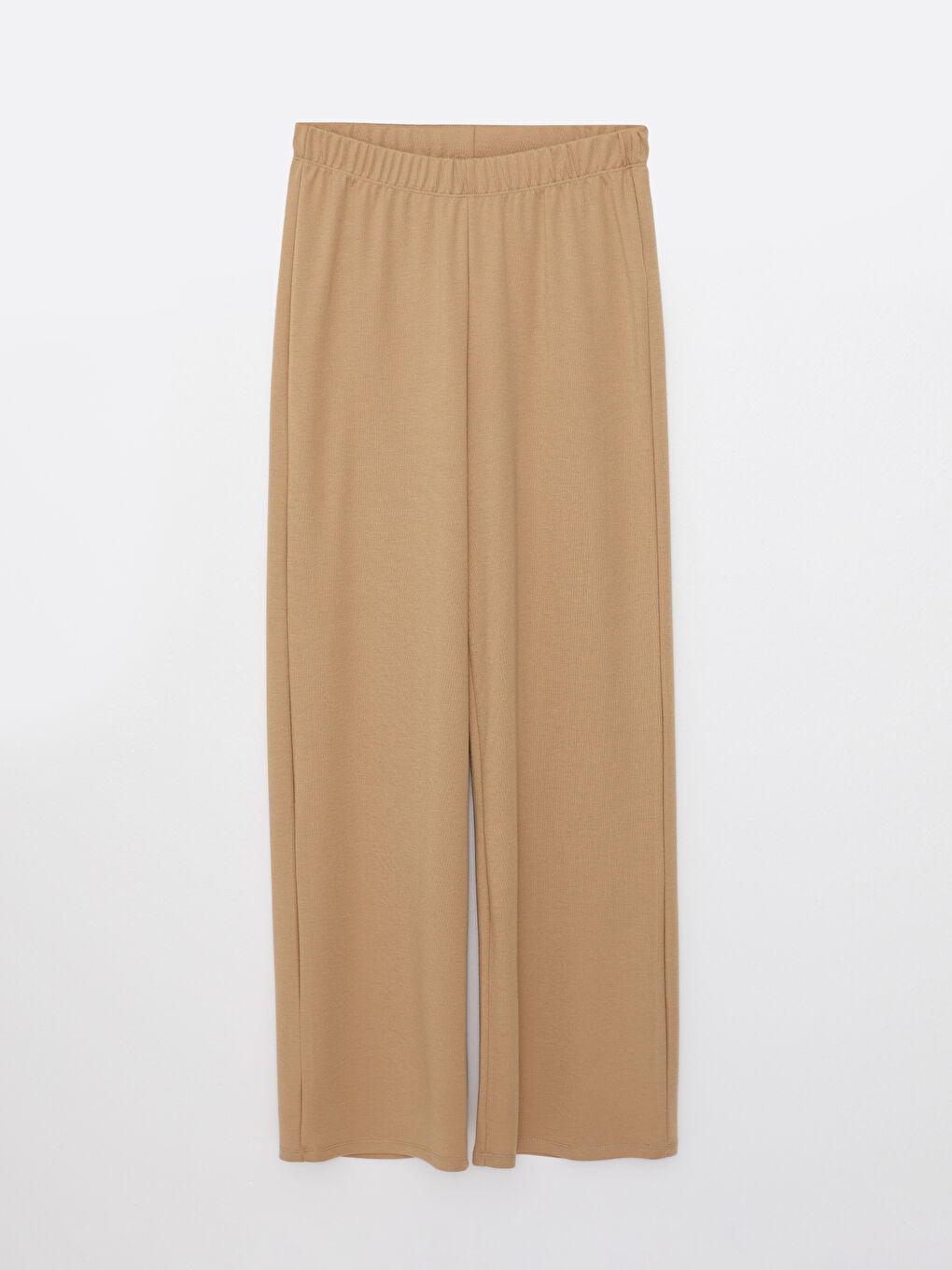 Bej Kadın Beli Lastikli Düz Eşofman Altı-6