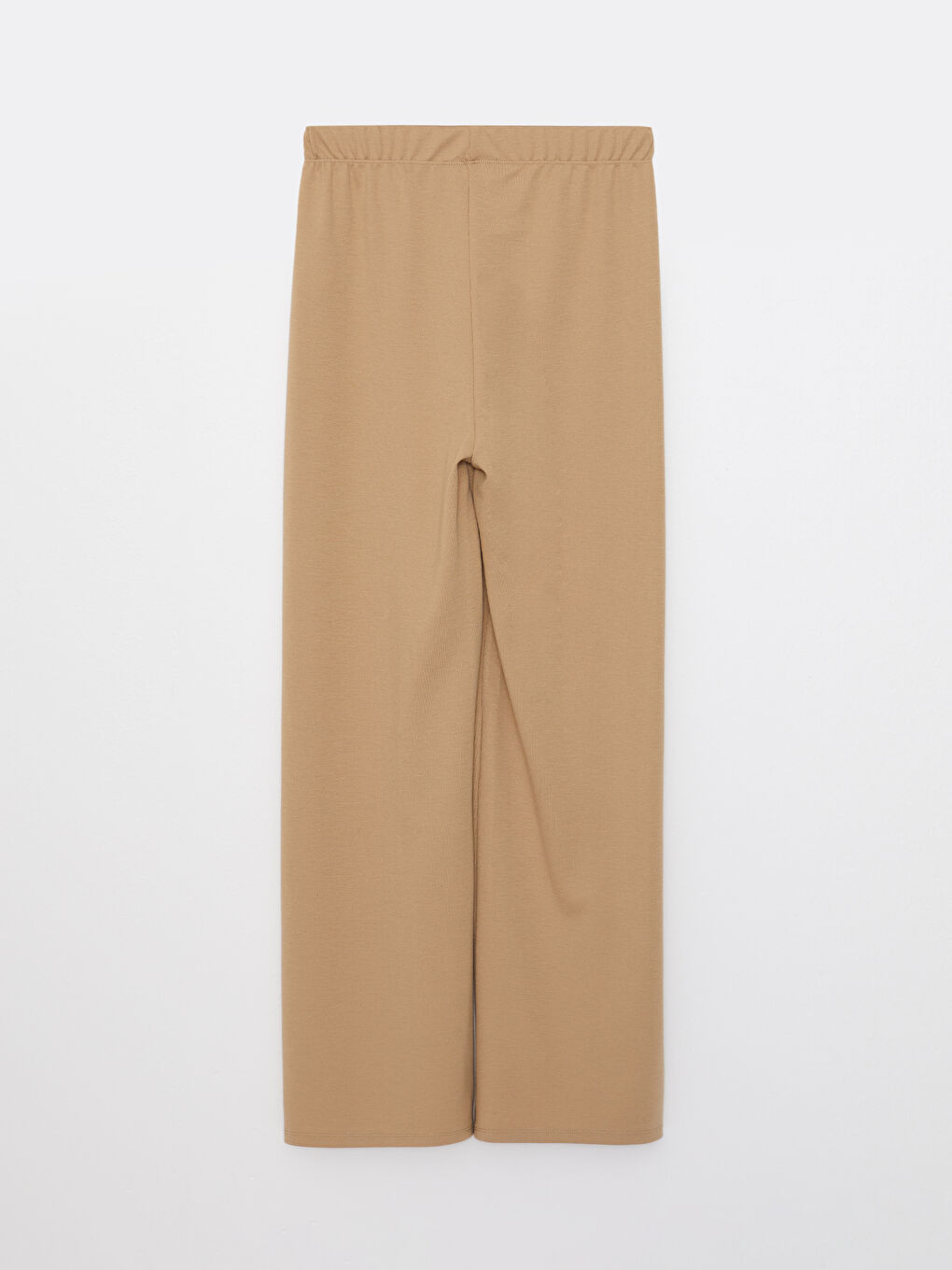 Bej Kadın Beli Lastikli Düz Eşofman Altı-7