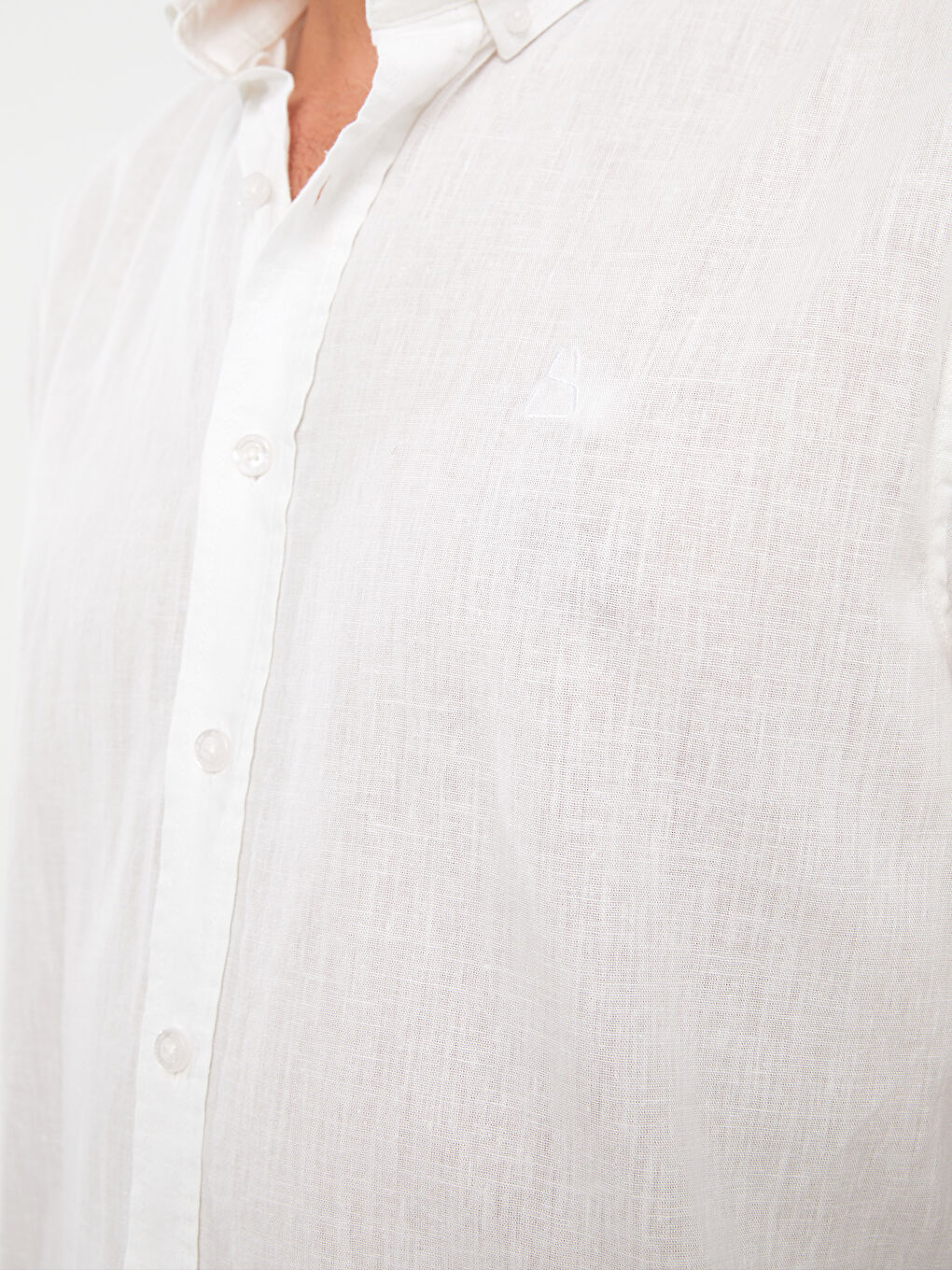 Beyaz Regular Fit Uzun Kollu Erkek Gömlek-9