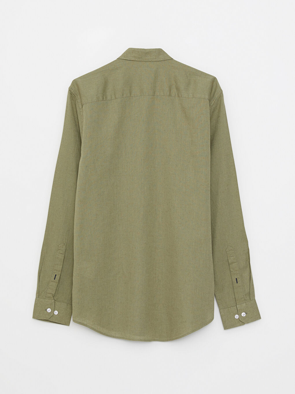 Yeşil Regular Fit Uzun Kollu Erkek Gömlek-6