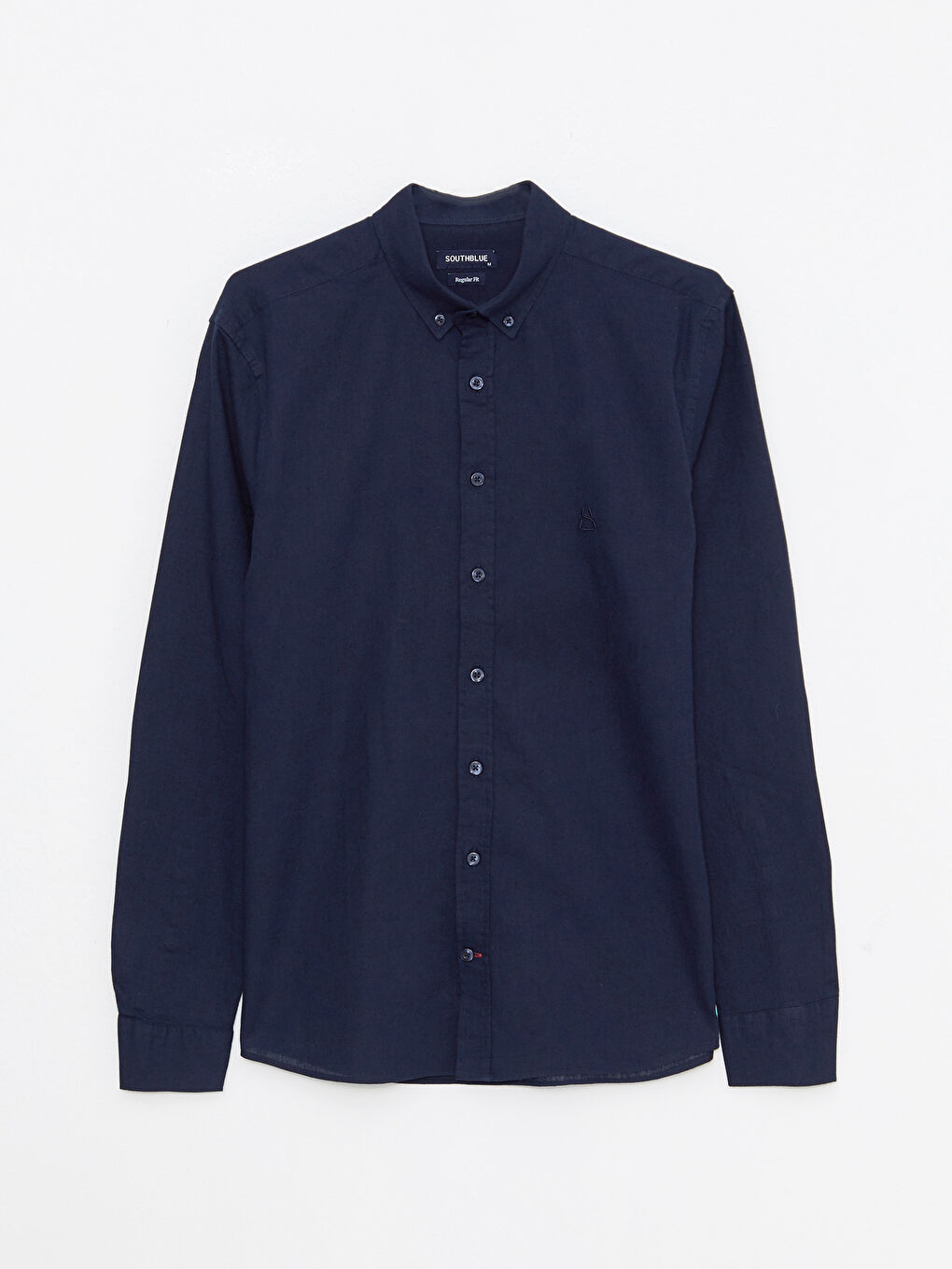 Lacivert Regular Fit Uzun Kollu Erkek Gömlek-9