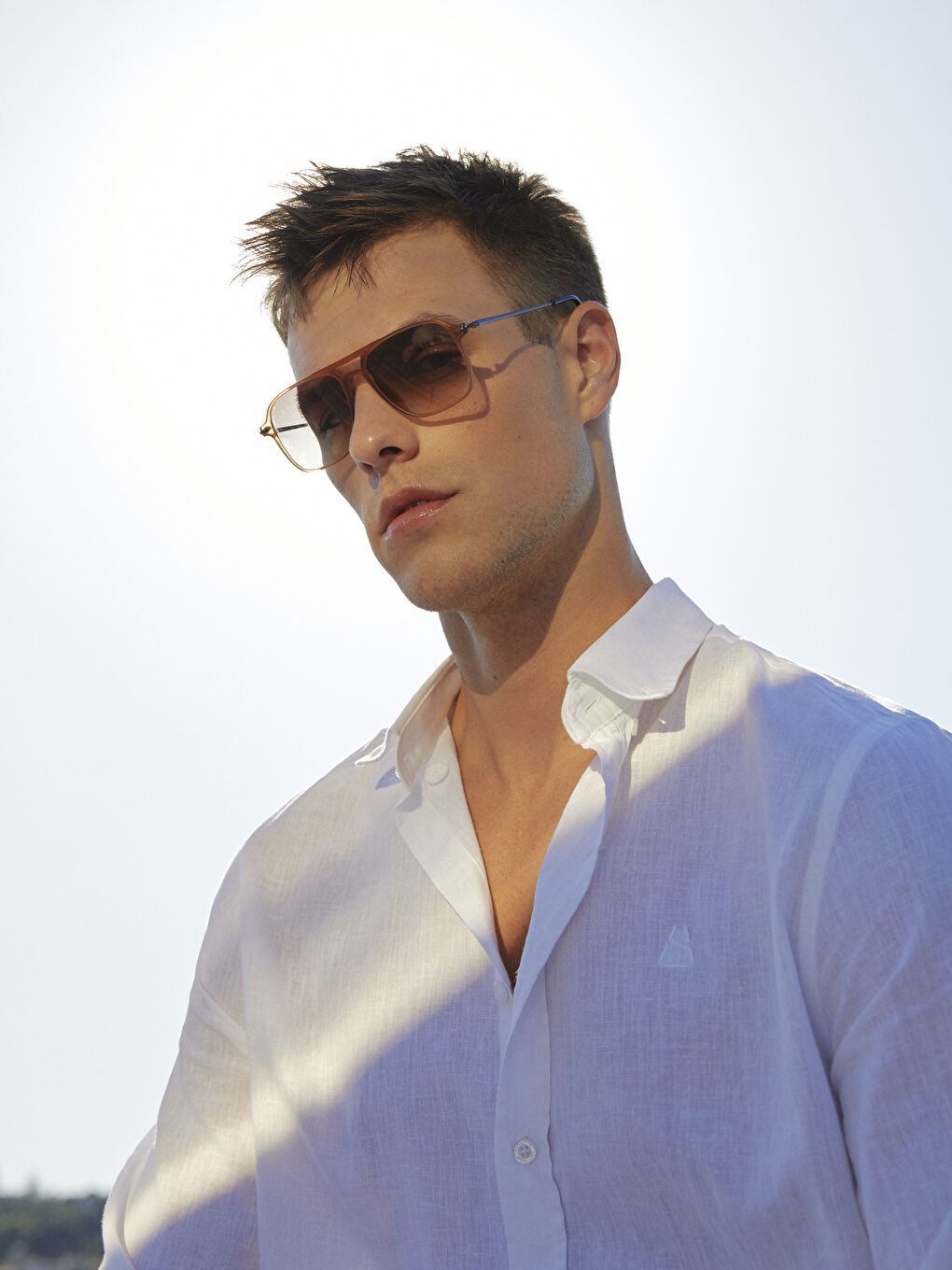 Beyaz Regular Fit Uzun Kollu Erkek Gömlek-2