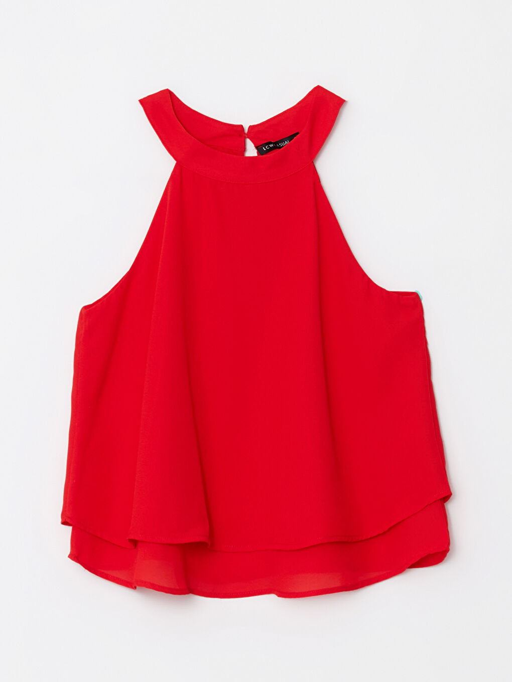 Women's Halter Collar Straight Sleeveless Blouse -S2JR25Z8-HBH