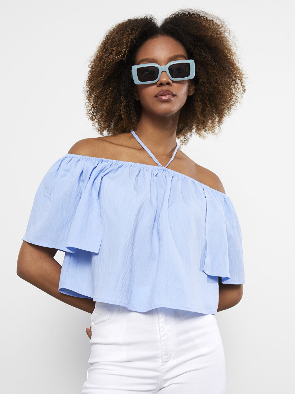 LCW Vision Slash Neck Women's Blouse -S2JR26Z8-GJL